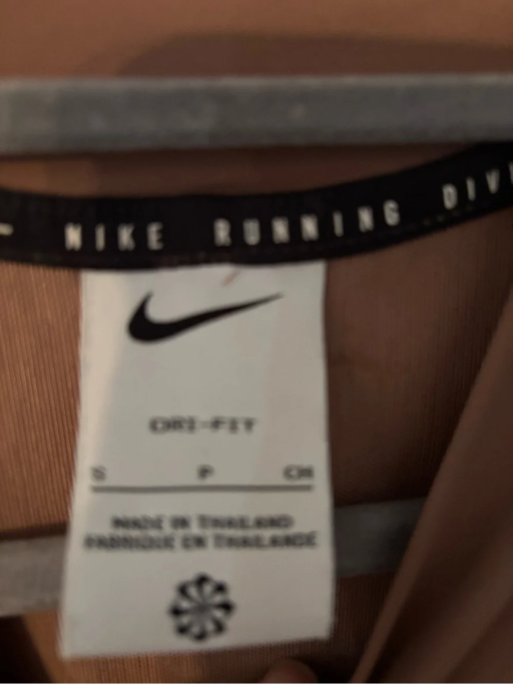 Nike Running Division Long Sleeve Top in Taupe